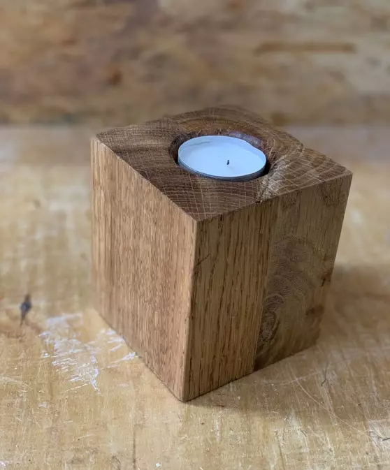 Teelichhalter aus Eiche Teelichhalter aus Eiche